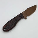 Tenable Knives Tiny Dancer w/ Red G-mascus G10 Handles & Rose Gold Coated D2 G014A2