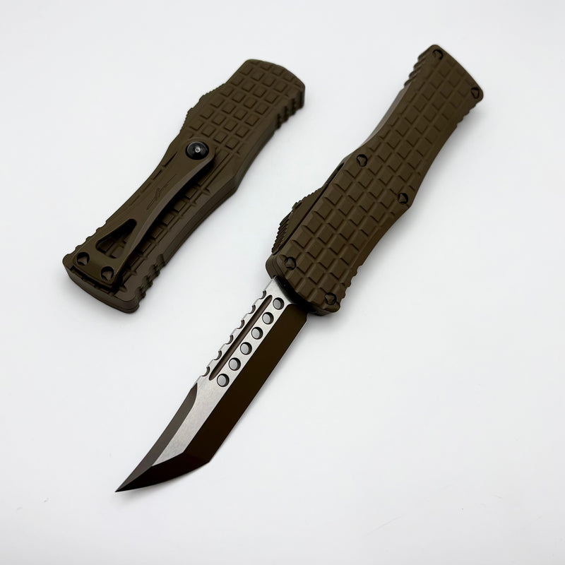 Microtech Hera Frag Hellhound Chocolate Brown Cerakote Signature Series 919-1FRCCHS