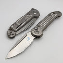 Microtech Marfione Select LUDT Gen III Frag Titanium Handles w/ Bronze Accents & Stonewash Serrated S/E 1135-11FRMS4