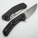 Tactile Knife Co Archer Orange TechnoCarbo Inlaid Blackwash Titanium Framelock w/ MagnaCut