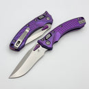 Microtech Amphibian Mini RAM LOK Stonewash Titanium Purple Haze Frag & Stonewash M390MK W/ Purple Accents 137MRL-10FRMS5