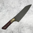 Microtech Chef's Knife Black Cherry G-10/Ti Handle w/ DLC M390MK Signature Series 3000B-1DLCBCS