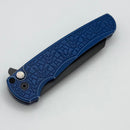 Pro-Tech Malibu Nexus Battleworn Blue Handle & DLC MagnaCut Reverse Tanto Blade 5406-BW Blue Nexus