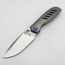 Poikilo Blade Gecko S1.1 Titanium Handles w/ Blue Ti Accents & Satin M398