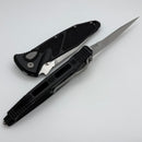 Microtech Socom Elite S/E Auto Stonewash Spear Point w/ Black Handle 160A-10SS