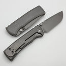 Chaves Knives Redencion 229 w/ Stonewash Titanium Integral Handle w/ Magnetic Radiation Ti Inlays & Drop Point M390