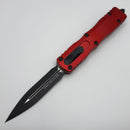 Microtech Dirac Delta Red Handle w/ Black D/E 227-1RD