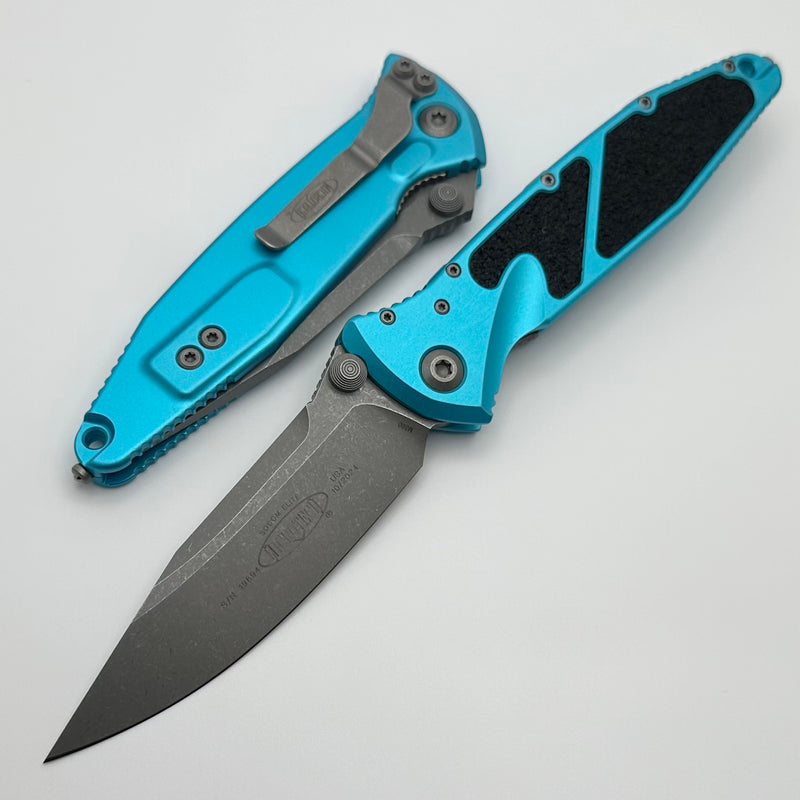 Microtech Socom Elite S/E Manual Turquoise Apocalyptic Standard 160-10APTQ