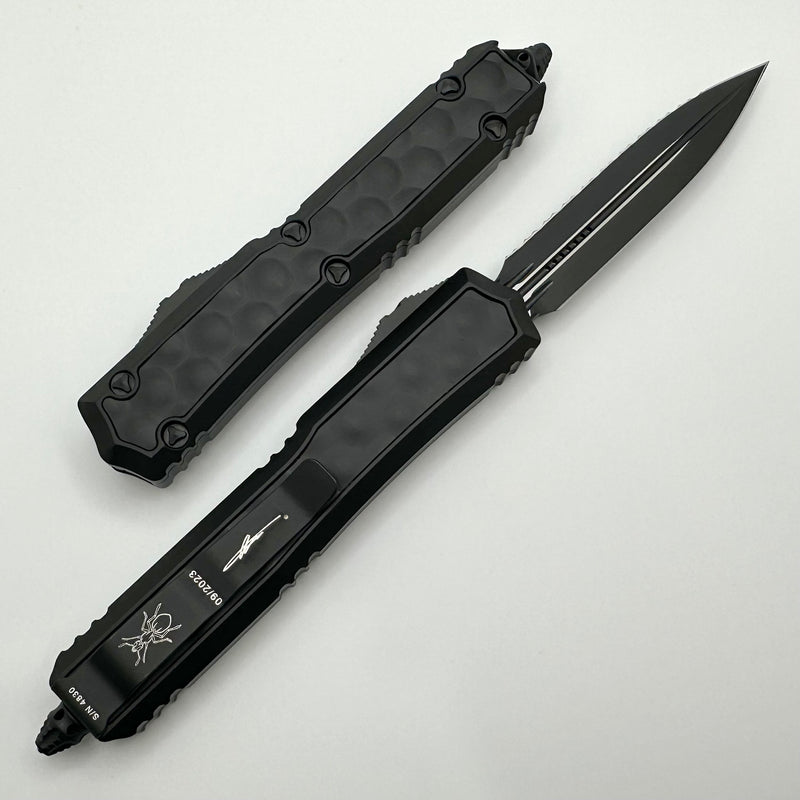 Microtech Makora Double Edge Full Serrated Tactical Standard Bubble Inlay Signature Series 206-3TBIS