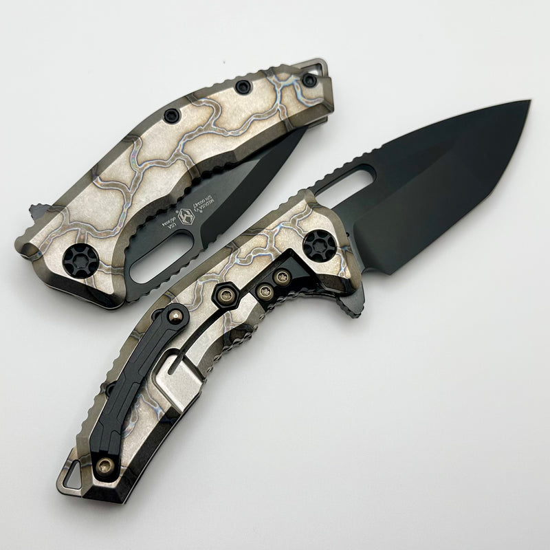 Heretic Knives Medusa Manual Flamed Titanium & DLC MagnaCut H009-6A-FTI