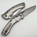 Microtech Marfione Select Amphibian RAM LOK Titanium Handles & Stonewash M390MK w/ Double Vapor Blast & Flamed Accents 137RL-10MS4