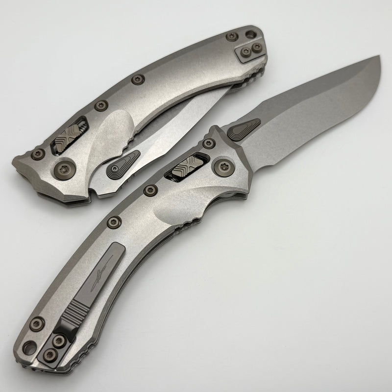 Microtech Marfione Select Amphibian RAM LOK Titanium Handles & Stonewash M390MK w/ Double Vapor Blast & Flamed Accents 137RL-10MS4