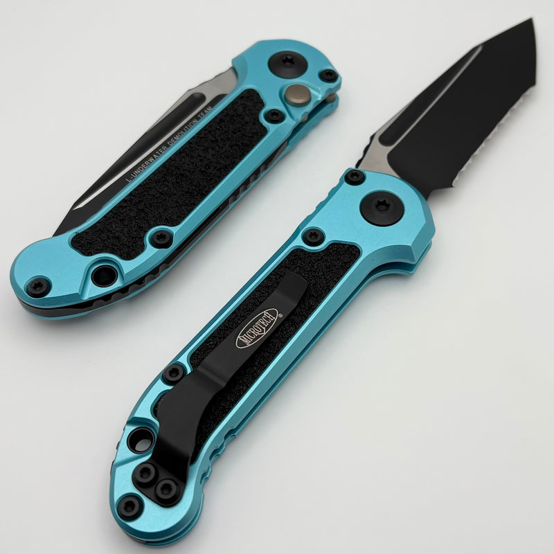 Microtech Knives LUDT Gen III Black F/S Tanto w/ Turquoise Handle 1136-3TQ