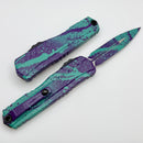 Microtech Cypher II D/E Baja/Purple Splash Signature Series 1242-1BJPUSPLS