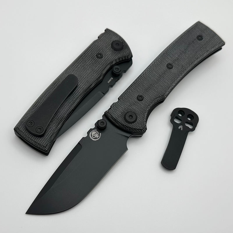 Chaves Redencion Street Blackout w/ Black Micarta & PVD Elmax Drop Point - Blue Label