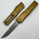 Microtech Knives Combat Troodon Gen III Stonewash Single Edge w/ Tan Handle 1143-10TA