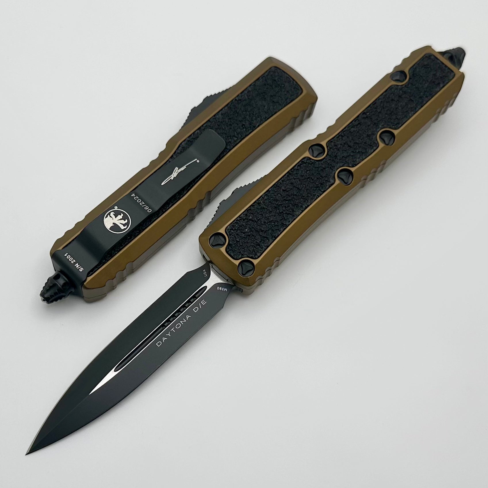 Microtech Diablo Microtech Daytona D/E Tan Standard w/ Grip Tape Inlays Signature Serie