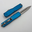 Microtech UTX-70 Gen IV w/ Blue Handle & D/E Stonewash M390MK 11474-10BL