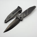 Microtech Socom Elite M/A DLC Spearpoint w/ Carbon Fiber Inlaid Natural Clear Aluminum Handle Signature Series 160-1DLCTNCCFISS