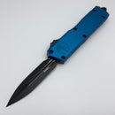 Microtech Scarab 2 Gen 3 Executive w/ Blue Handles & D/E Black M390MK 1175-1BL