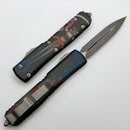 Microtech Ultratech NCKS 2023 Red, White & Blue Double Edge Apocalyptic Standard 122-10APNCKS
