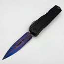 Microtech Marfione Select Cypher II Black Handle w/ Purple/Bronze Accents & D/E Blued Baker Forge Copper-Mai 1242-16MS5
