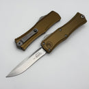 Microtech Knives Mini Hera Stonewash Recurve M390MK w/ Tan Handle 1705M-10TA