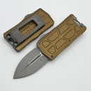 Microtech Exocet II w/ Tan Aluminum Handle & Apocalyptic M390MK D/E 1157-10APTA