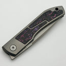 Uldanov Custom Knives Sierra w/ Milled Titanium/Purple Haze Carbon Fiber Inlays & M398 Front Flipper