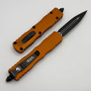 Microtech Dirac w/  Orange Tangerine Handle & Black D/E 225-1OT