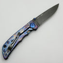 Spartan Blades Harsey Folder Storm Watch 3.25 w/ Damascus SF10CUSTOMDAMASCUS