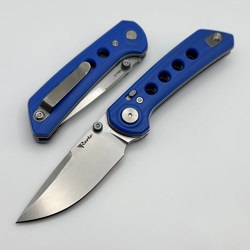 Reate Knives PL-XT Blue G-10 & Stonewash Nitro-V