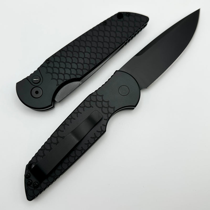 Pro-Tech TR-3 X1 Black “Fish Scale” Handle & Black Sterile 154-CM Blade TR-3 X1 OPERATOR