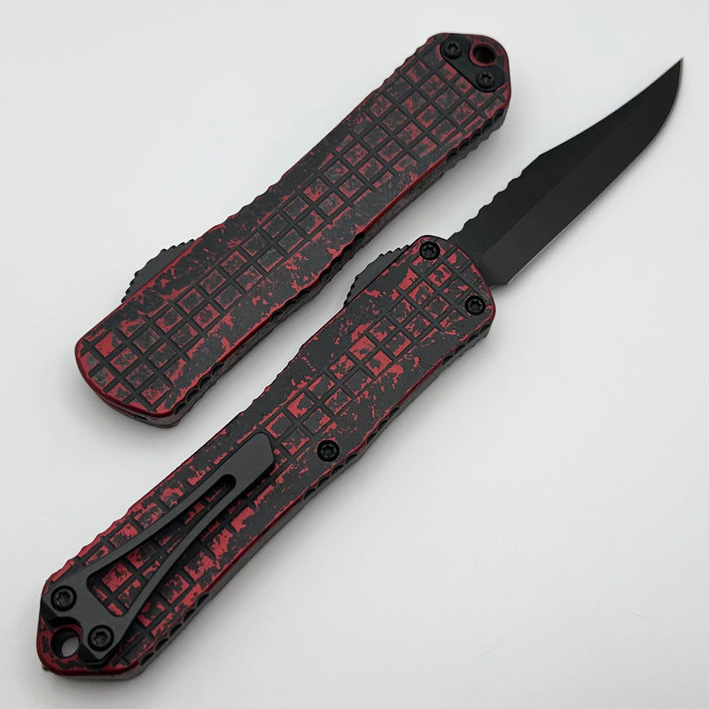 Heretic Knives Manticore E Breakthrough Red Grenade Grip w/ DLC Bowie MagnaCut H026BF-6A-BRKRED