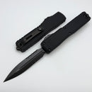 Microtech Ultratech ZBP D/E Part Serrated DLC Shadow Signature Series 1122-2DLCTSH