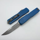 Microtech Ultratech ZBP S/E Apocalyptic M390MK w/ Blue Cerakote Handle 1121-10APBL