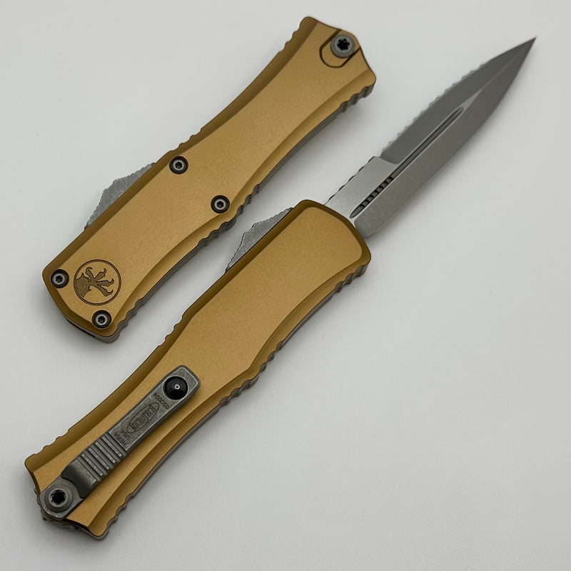 Microtech Knives Mini Hera Full Serrated Apocalyptic Bayonet M390MK & Tan 1701M-12APTA