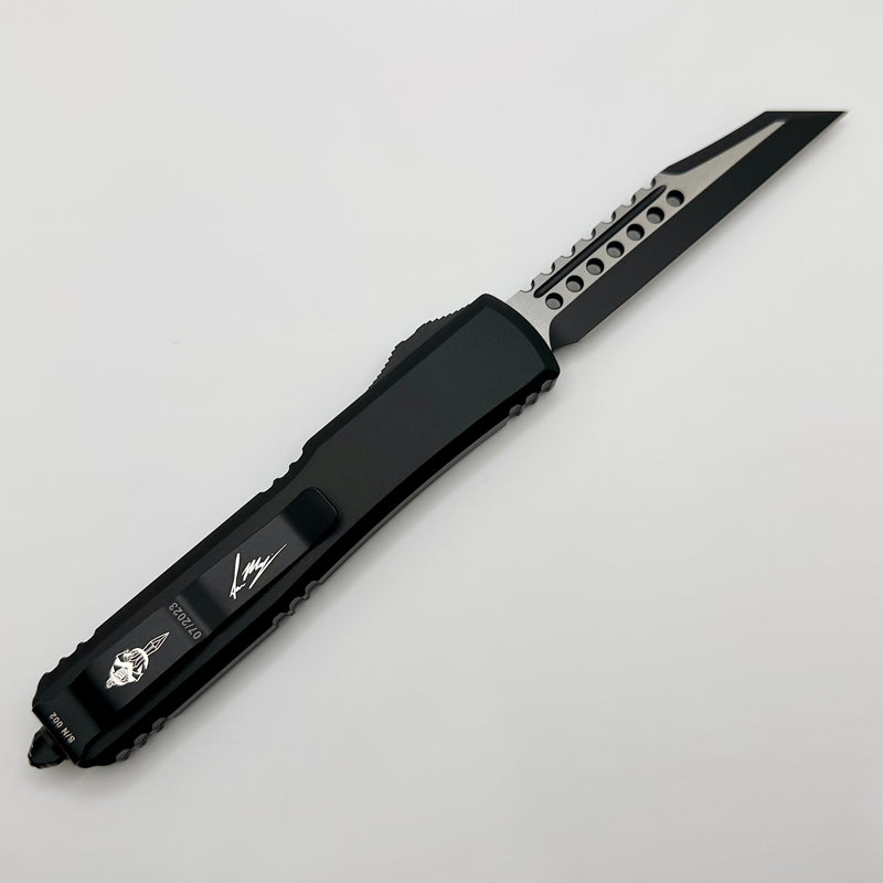 Microtech Ultratech S/N 002 Warhound Tactical Carbon Fiber & Ringed Hardware Signature Series 119W-1CFS