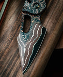 Microtech Knives Manual Stitch RAM LOK Baker Forge Damascus & Protech Composites Live Wire Carbon Fiber Handles Signature Series 169RL-16MS1