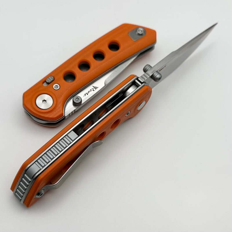 Reate Knives PL-XT Orange G-10 & Stonewash Nitro-V
