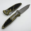 Microtech Socom Elite Auto Apocalyptic T/E Full Serrated w/ OD Green Handle 161A-12APOD