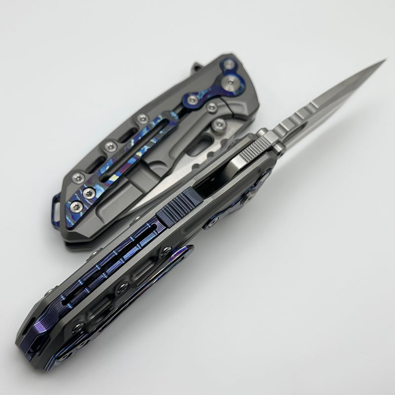 Reate T1000 V2 Flipper Milled Titanium w/ ZircuTi & Recurve M390