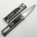 Reate EXO M Burl Linen Camo Micarta & Satin Double Edge