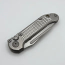 Microtech Knives LUDT Gen III Frag Titanium Handles w/ Partial Serrated Stonewash Tanto & Bronze Accents 1136-11FRMS1