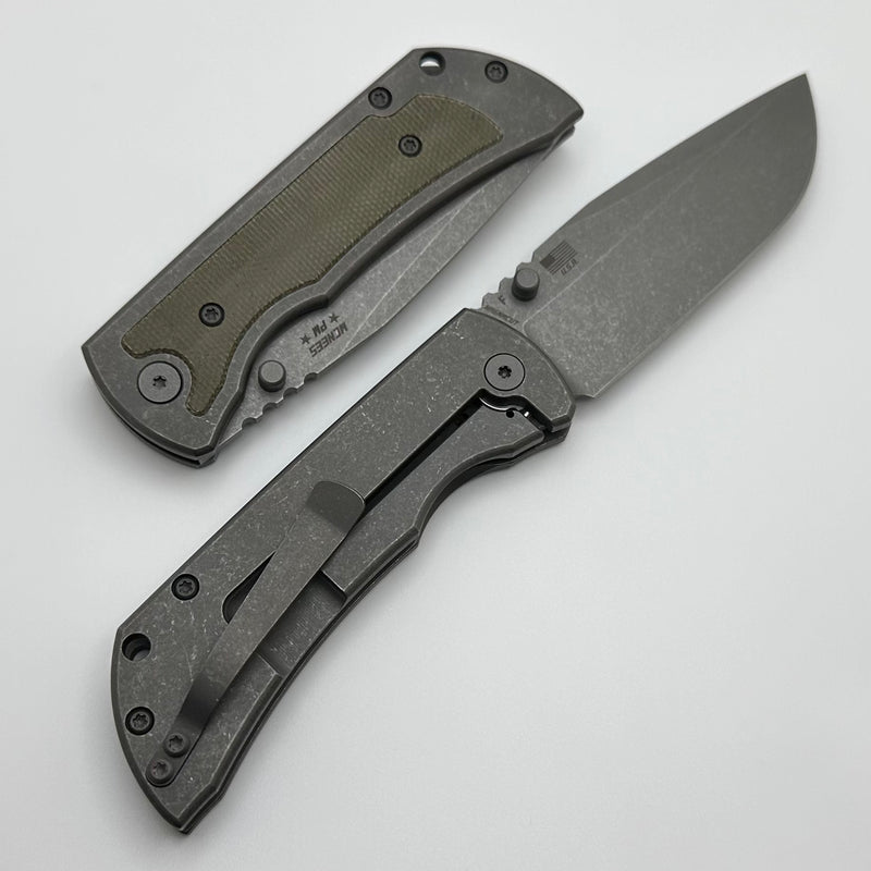 McNees Performance Machined Mac 2 3.5" Gen 2 F Atomic w/ Green Micarta Inlay & MagnaCut