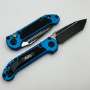 Microtech Knives LUDT Gen III Black F/S Tanto w/ Blue Handle 1136-3BL