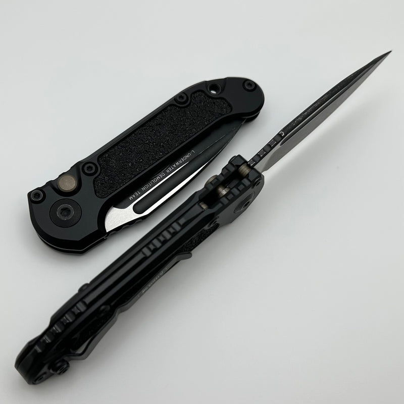 Microtech Knives LUDT Gen III Apocalyptic Black Drop Point w/ Black Handle 1135-1AP