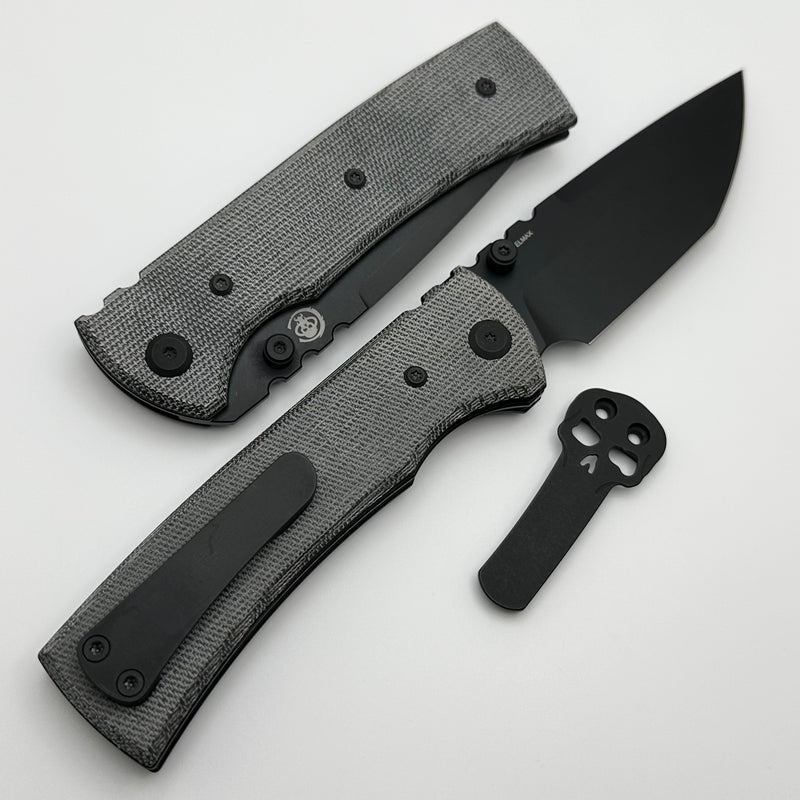 Chaves Knives Redencion 229 Blackout w/ Black Micarta & PVD Tanto Elmax - Blue Label