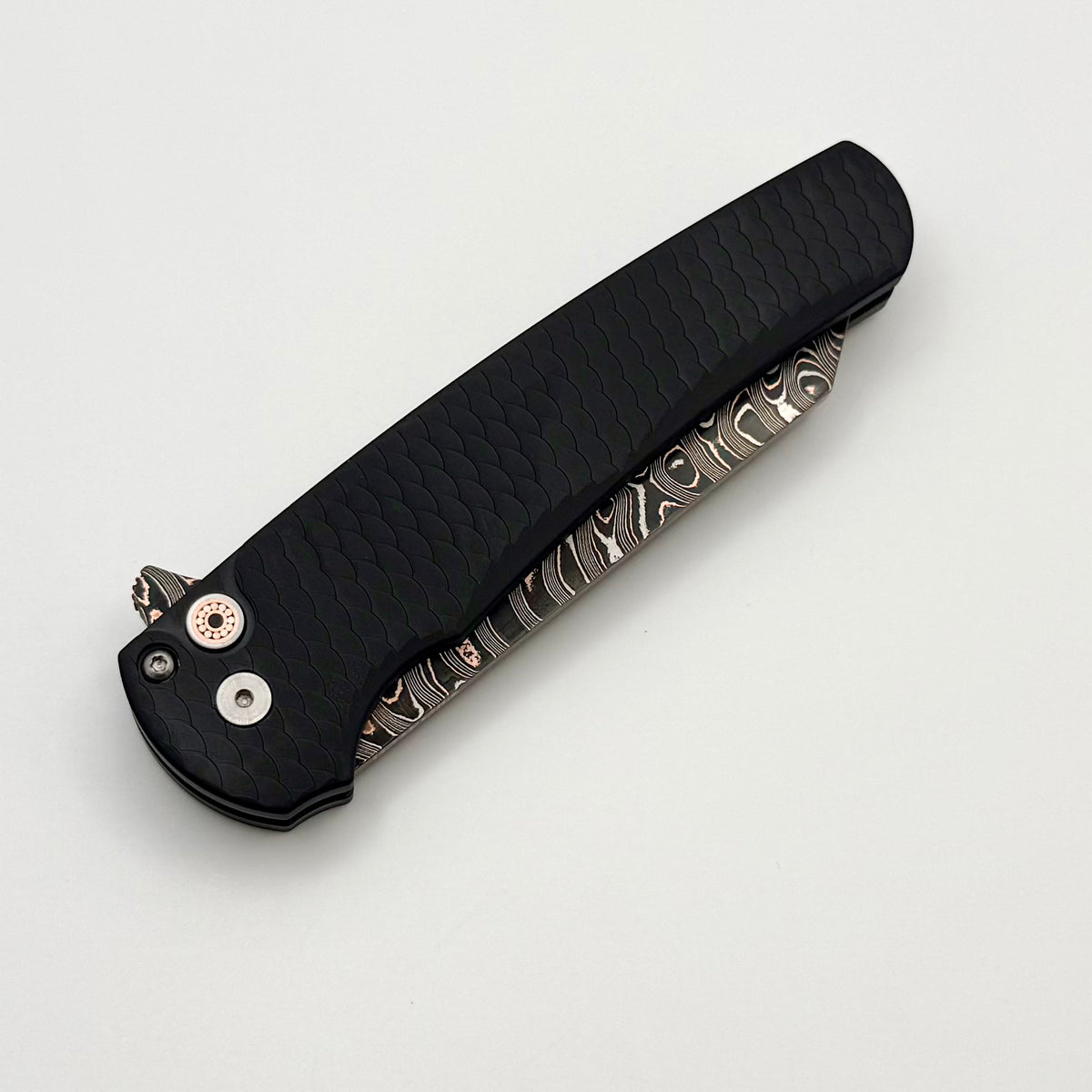 Pro-Tech Malibu Black Dragon Scale Handle & Baker Forge Coppermai Ripp