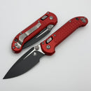 Microtech Knives LUDT Ram-Lok w/ Red Frag Handle & Black Drop Point 1135RL-1FRRD
